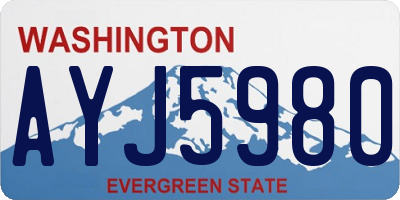 WA license plate AYJ5980