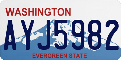 WA license plate AYJ5982