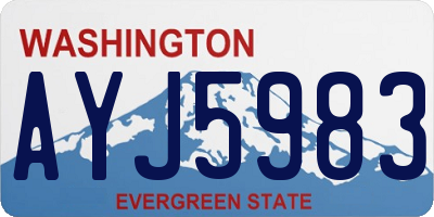 WA license plate AYJ5983