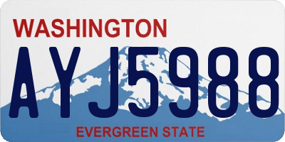 WA license plate AYJ5988