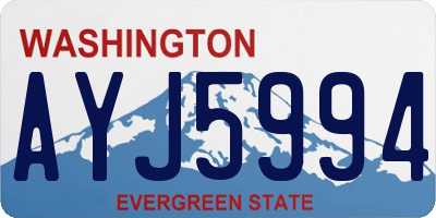 WA license plate AYJ5994