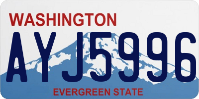 WA license plate AYJ5996