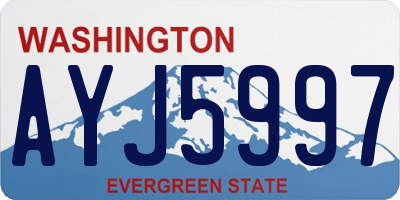 WA license plate AYJ5997