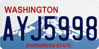 WA license plate AYJ5998