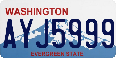 WA license plate AYJ5999
