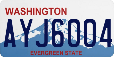 WA license plate AYJ6004
