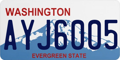 WA license plate AYJ6005