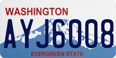 WA license plate AYJ6008