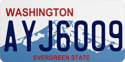 WA license plate AYJ6009