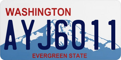 WA license plate AYJ6011