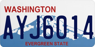 WA license plate AYJ6014