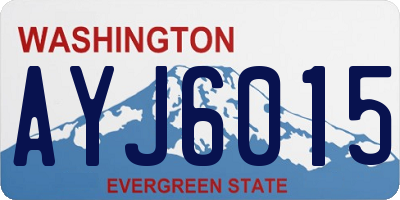 WA license plate AYJ6015