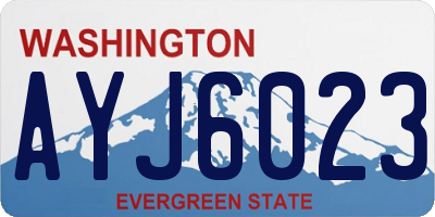 WA license plate AYJ6023
