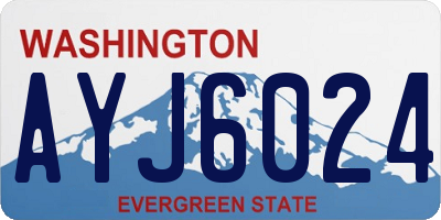 WA license plate AYJ6024