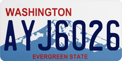 WA license plate AYJ6026