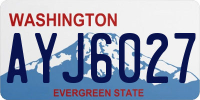 WA license plate AYJ6027
