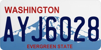WA license plate AYJ6028