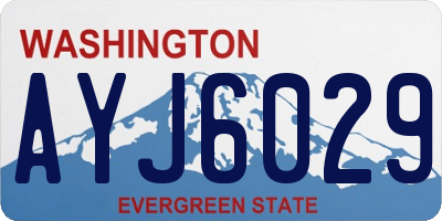 WA license plate AYJ6029