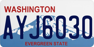 WA license plate AYJ6030