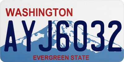 WA license plate AYJ6032