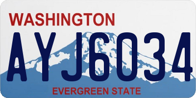 WA license plate AYJ6034