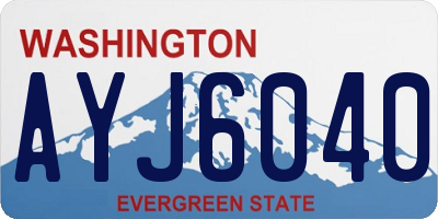 WA license plate AYJ6040