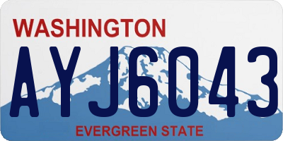 WA license plate AYJ6043