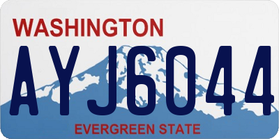 WA license plate AYJ6044
