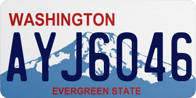 WA license plate AYJ6046