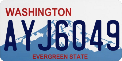 WA license plate AYJ6049