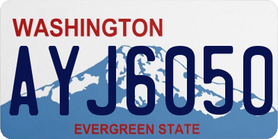 WA license plate AYJ6050