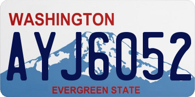 WA license plate AYJ6052