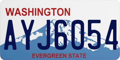 WA license plate AYJ6054