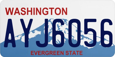 WA license plate AYJ6056