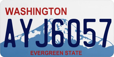 WA license plate AYJ6057
