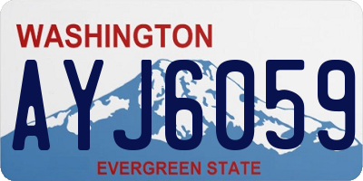 WA license plate AYJ6059