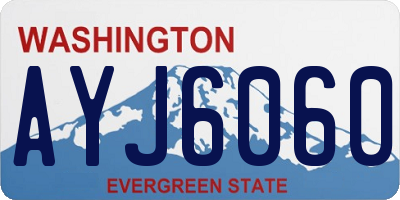 WA license plate AYJ6060