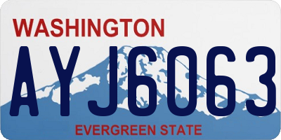 WA license plate AYJ6063