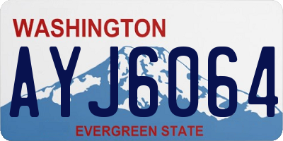 WA license plate AYJ6064