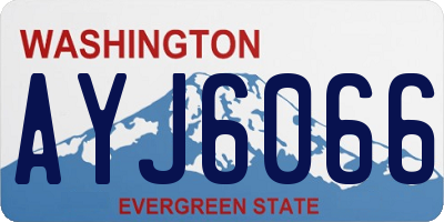 WA license plate AYJ6066