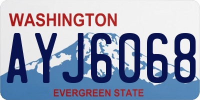 WA license plate AYJ6068