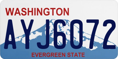 WA license plate AYJ6072