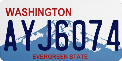 WA license plate AYJ6074