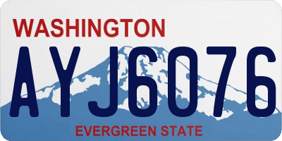 WA license plate AYJ6076