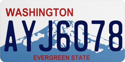 WA license plate AYJ6078