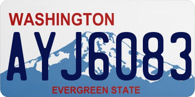 WA license plate AYJ6083