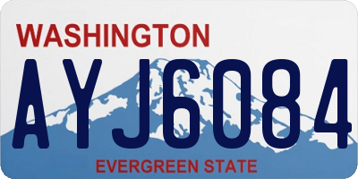 WA license plate AYJ6084