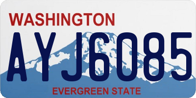 WA license plate AYJ6085