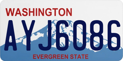 WA license plate AYJ6086