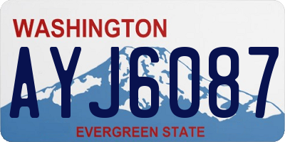 WA license plate AYJ6087
